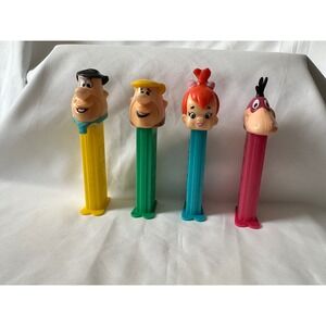 Vintage Flintstones PEZ Candy Dispensers‎ Fred Pebbles Barney Dino Set Lot